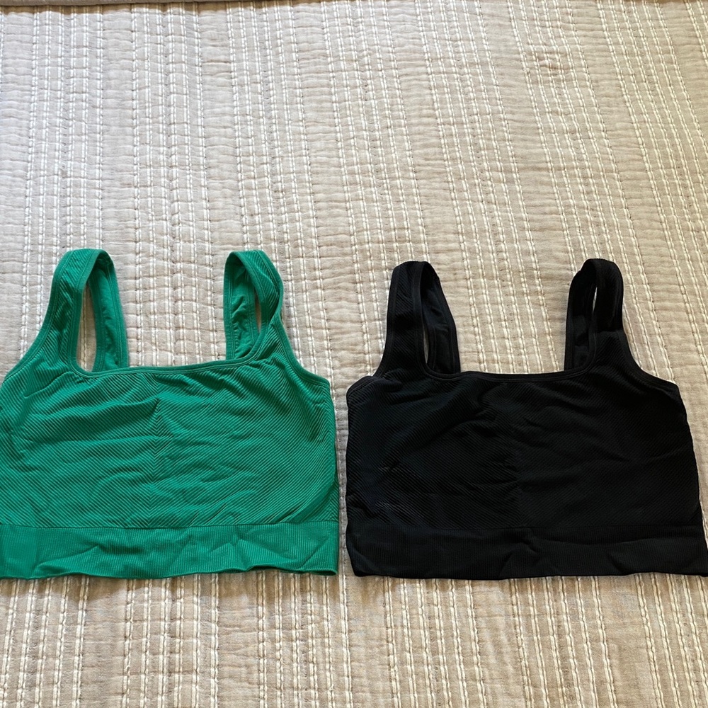 Two All in Motion crop top sports bra medium